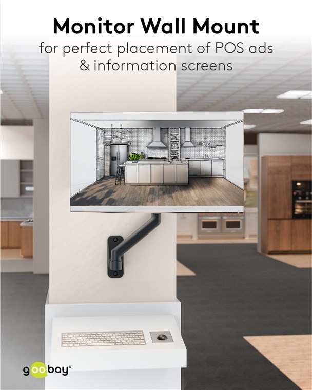 Goobay muurbeugel voor 1 monitor tot 32 inch | interactief - Afbeelding 5