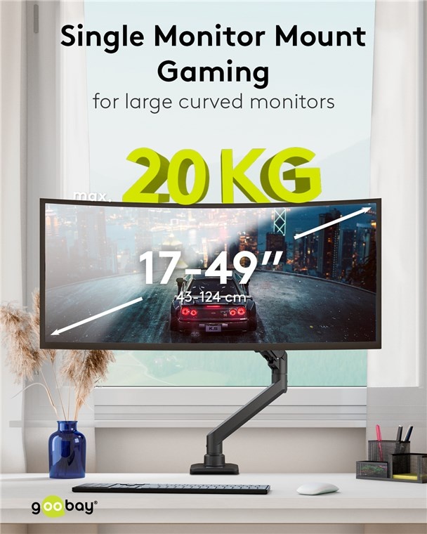 Goobay bureaubeugel voor 1 monitor tot 49 inch | interactief - Afbeelding 2