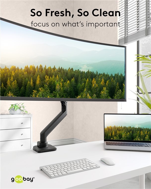 Goobay bureaubeugel voor 1 monitor tot 49 inch | interactief - Afbeelding 6