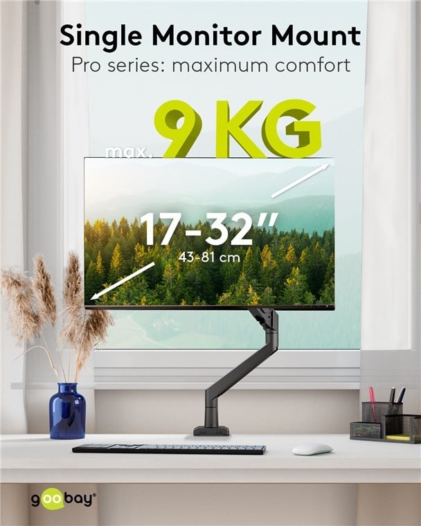 Goobay Pro bureaubeugel voor 1 monitor tot 32 inch | interactief - Afbeelding 2