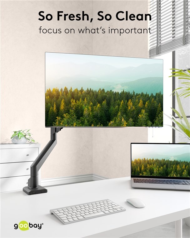 Goobay Pro bureaubeugel voor 1 monitor tot 32 inch | interactief - Afbeelding 7