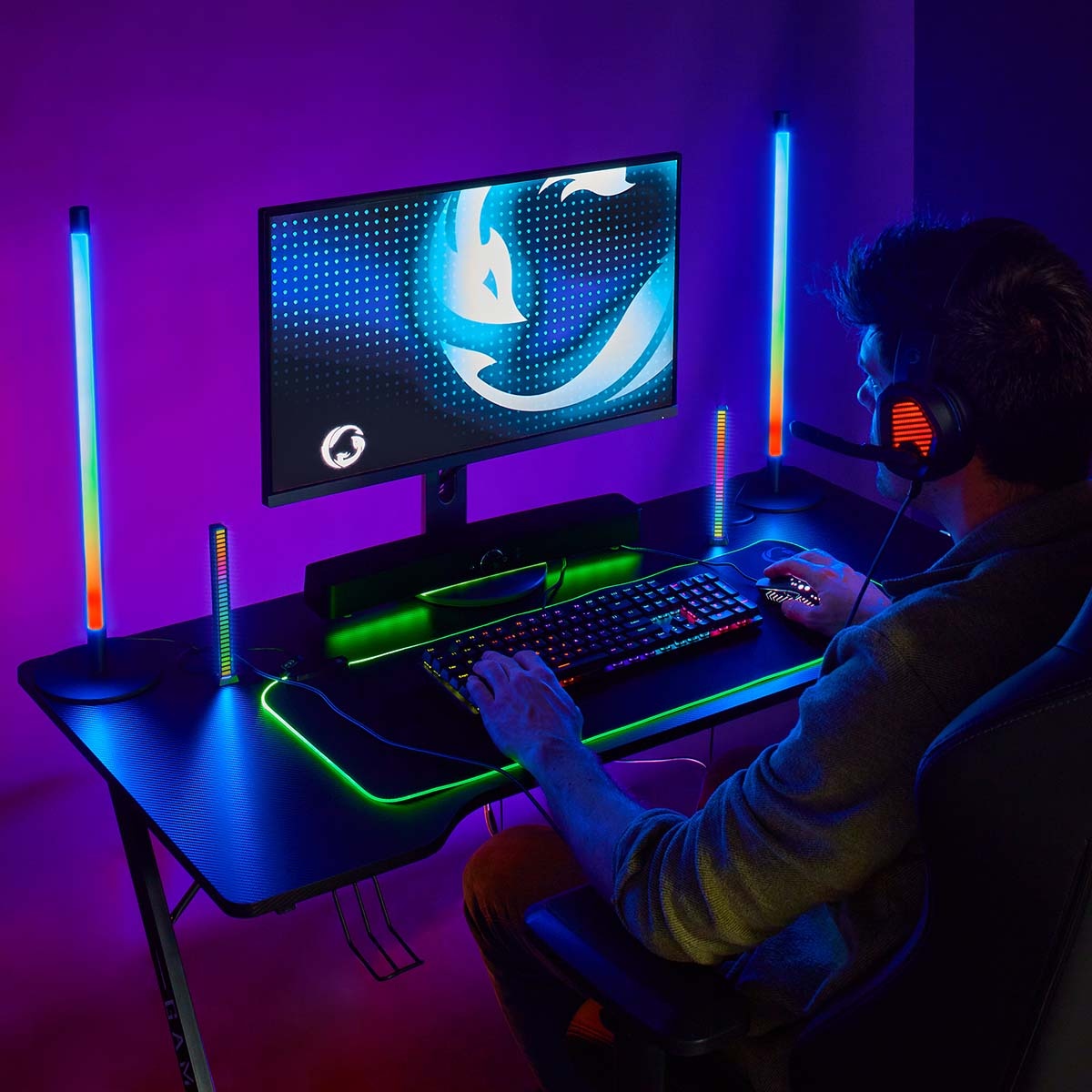 Nedis Gaming over-ear PC headset | surround | LED | USB-A | 2,1 meter - Afbeelding 9