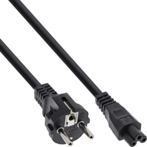 Stroomkabel | Type F (CEE 7/7) Male | IEC-320-C5 | Recht | Recht | Vernikkeld | 3.00 m | Rond | PVC | Zwart | Label