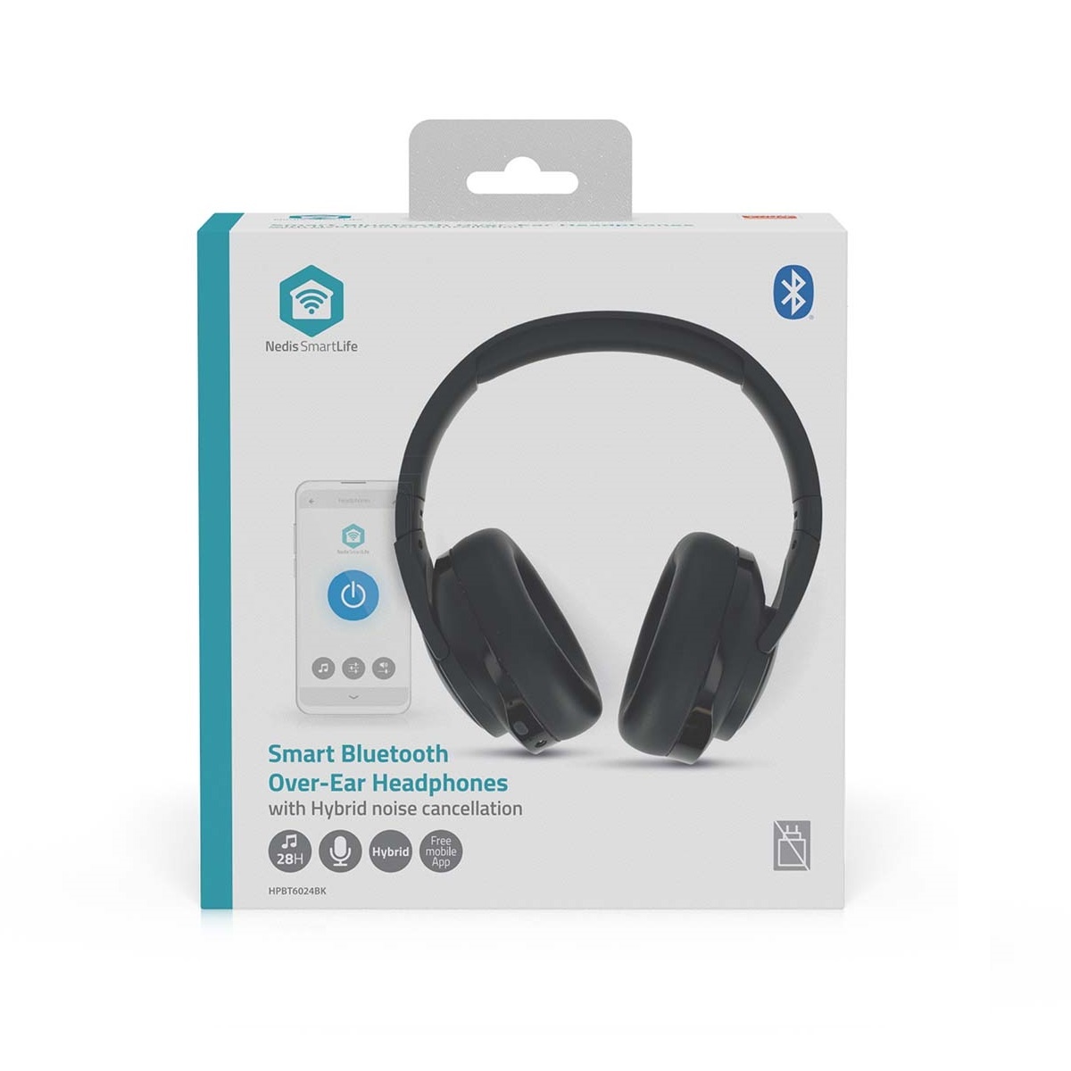 Nedis SmartLife Bluetooth over-ear hoofdtelefoon met microfoon | ANC/ENC | zwart - Afbeelding 9