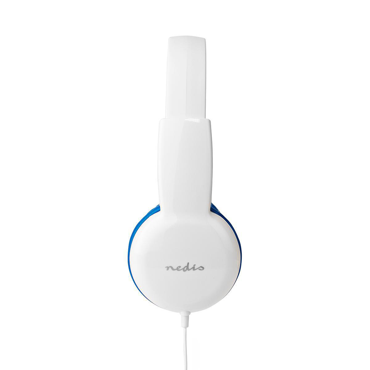 Nedis on-ear kinderhoofdtelefoon | blauw/wit | 1,2 meter - Afbeelding 3