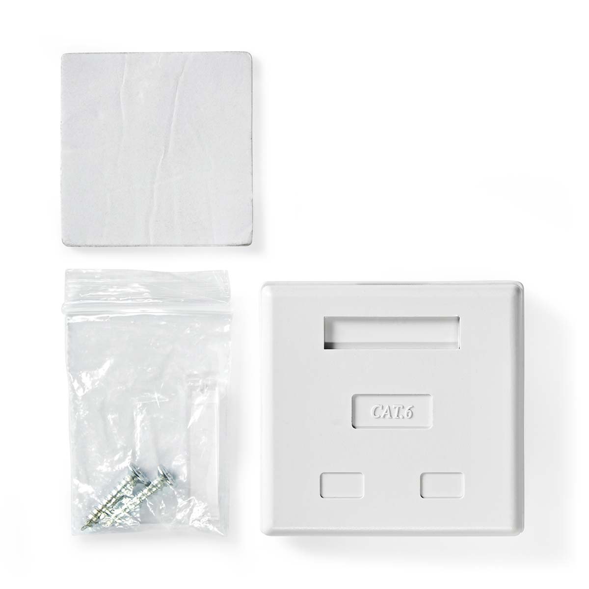 Nedis netwerk uitvoerdoos/montagedoos | CAT6 | UTP | 2x RJ45 | wit - Afbeelding 4