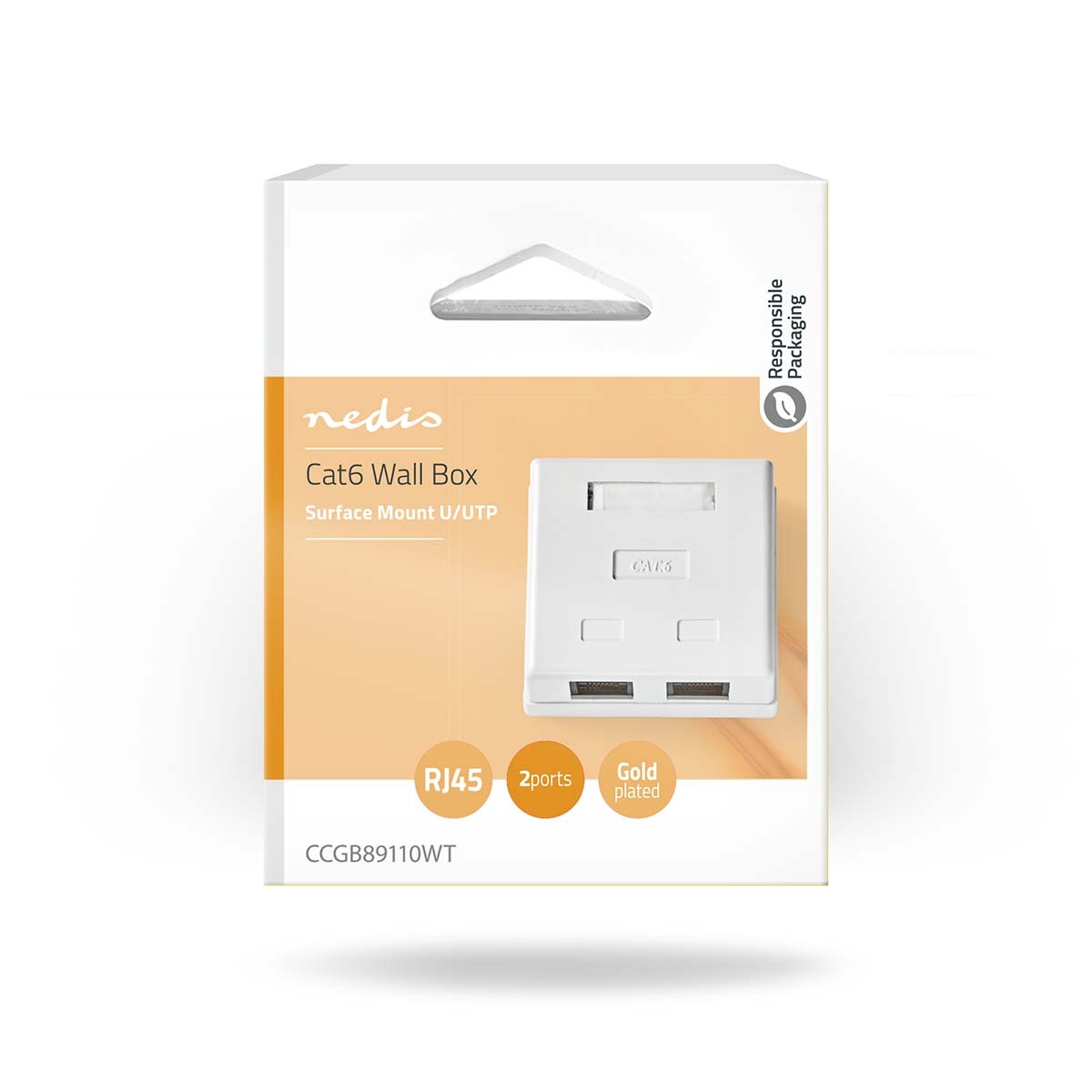 Nedis netwerk uitvoerdoos/montagedoos | CAT6 | UTP | 2x RJ45 | wit - Afbeelding 5