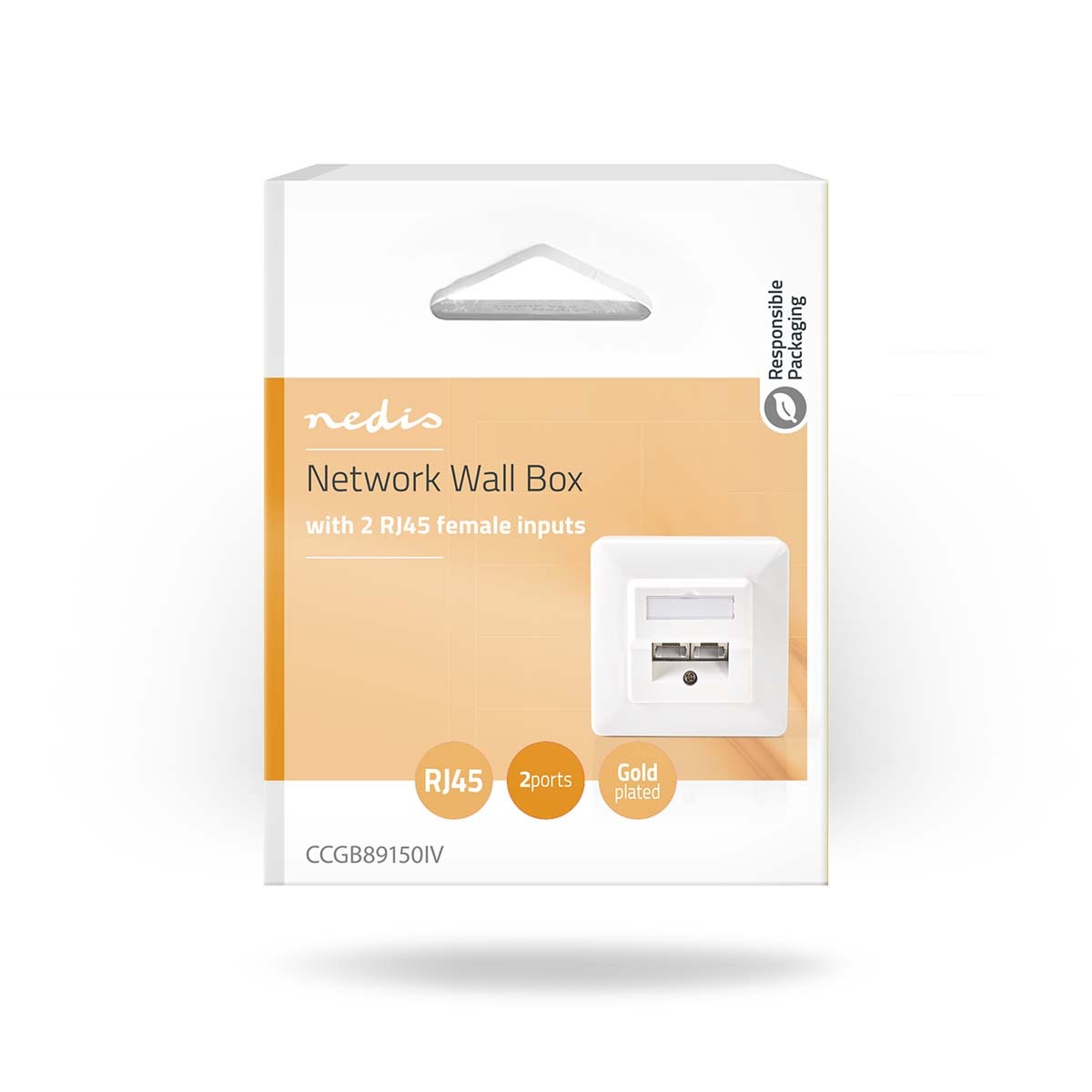 Nedis netwerk opbouw wandcontactdoos | CAT5e | STP | 2x RJ45 | wit - Afbeelding 3