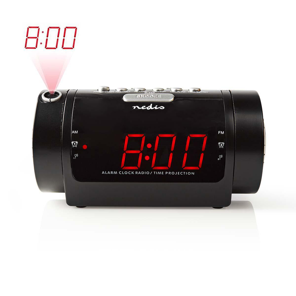 Nedis digitale wekkerradio | tijdprojectie | AM/FM-radio | zwart - Afbeelding 2