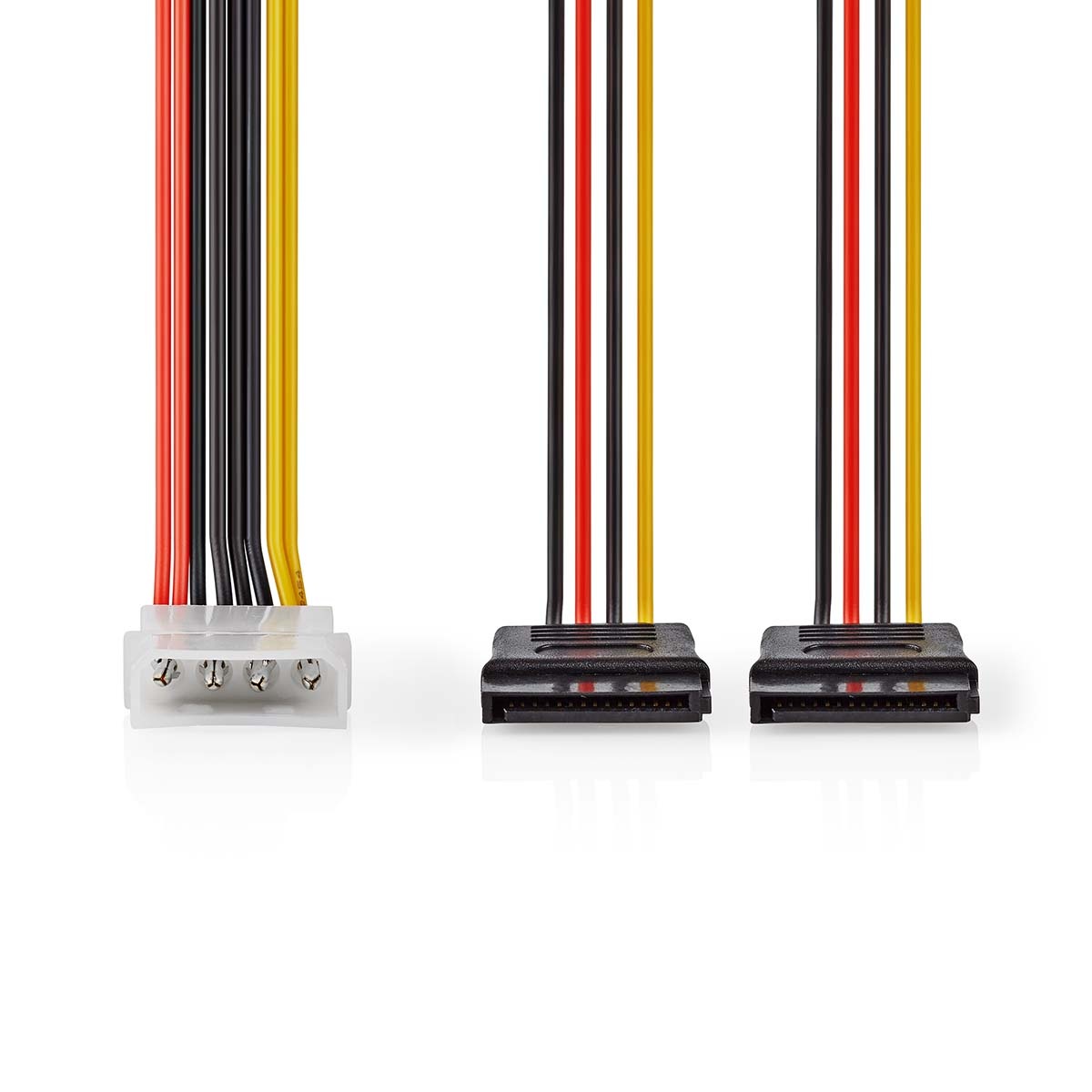 Nedis Molex (m) - 2x SATA (v) splitter | 0,15 meter - Afbeelding 2
