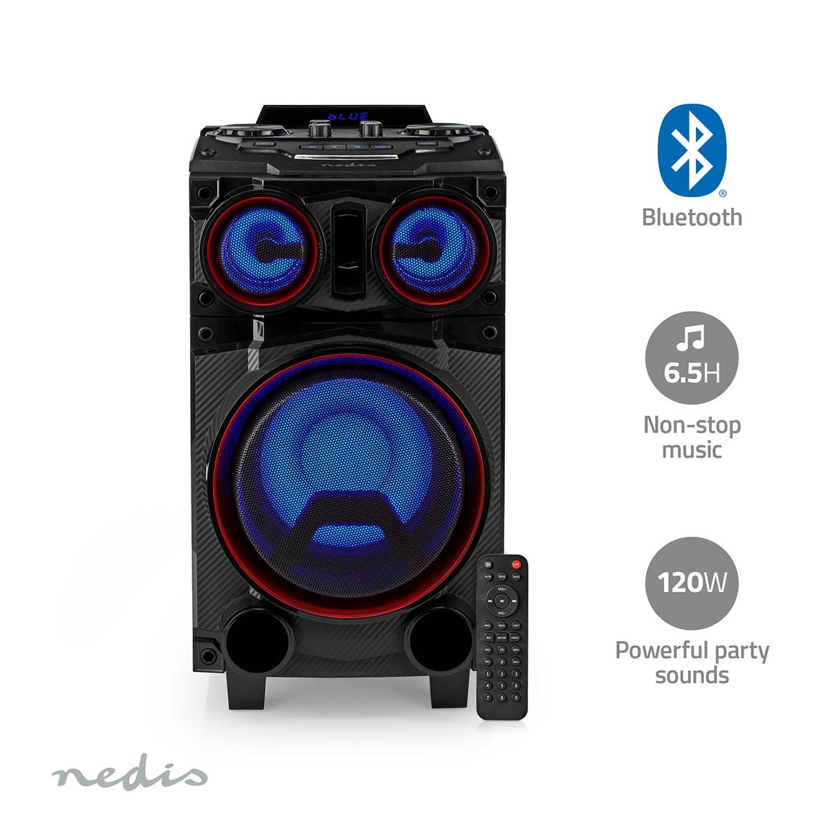 Nedis Bluetooth Party Speaker | 120W - Afbeelding 8