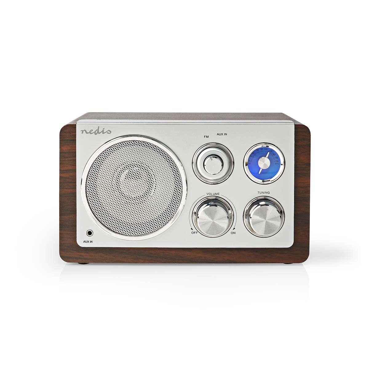 Nedis FM tafelradio | 15W | bruin - Afbeelding 2