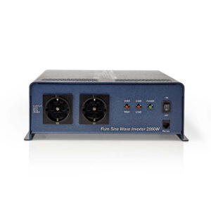 Omvormer Pure Sinusgolf | Ingangsvoltage: 12 V DC | Apparaat stroomoutput: Type F (CEE 7/3) | 230 V AC 50 Hz | 2000 W | Piekvermogen: 4000 W | Screw Terminal | Zuivere Sinusgolf | Zekering | Blauw