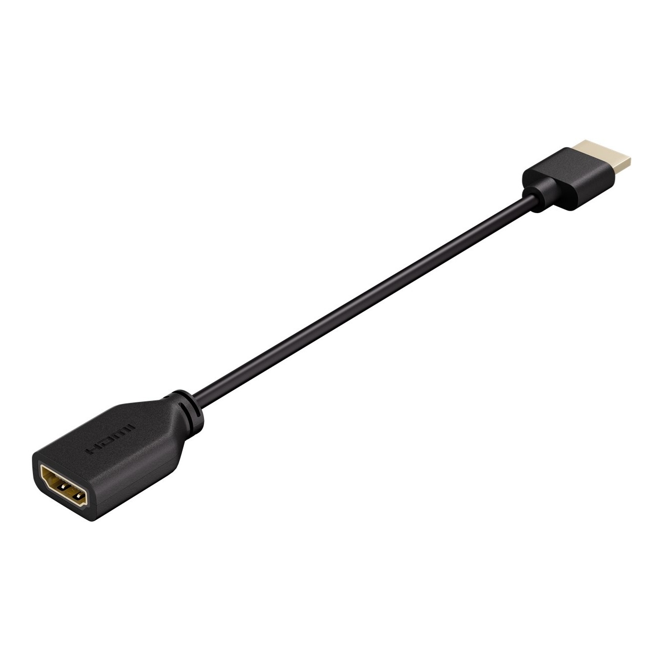 HDMI flexibele adapter | HDMI2.0 (4K 60Hz + HDR) | koper | zwart | 0,10 meter - Afbeelding 3