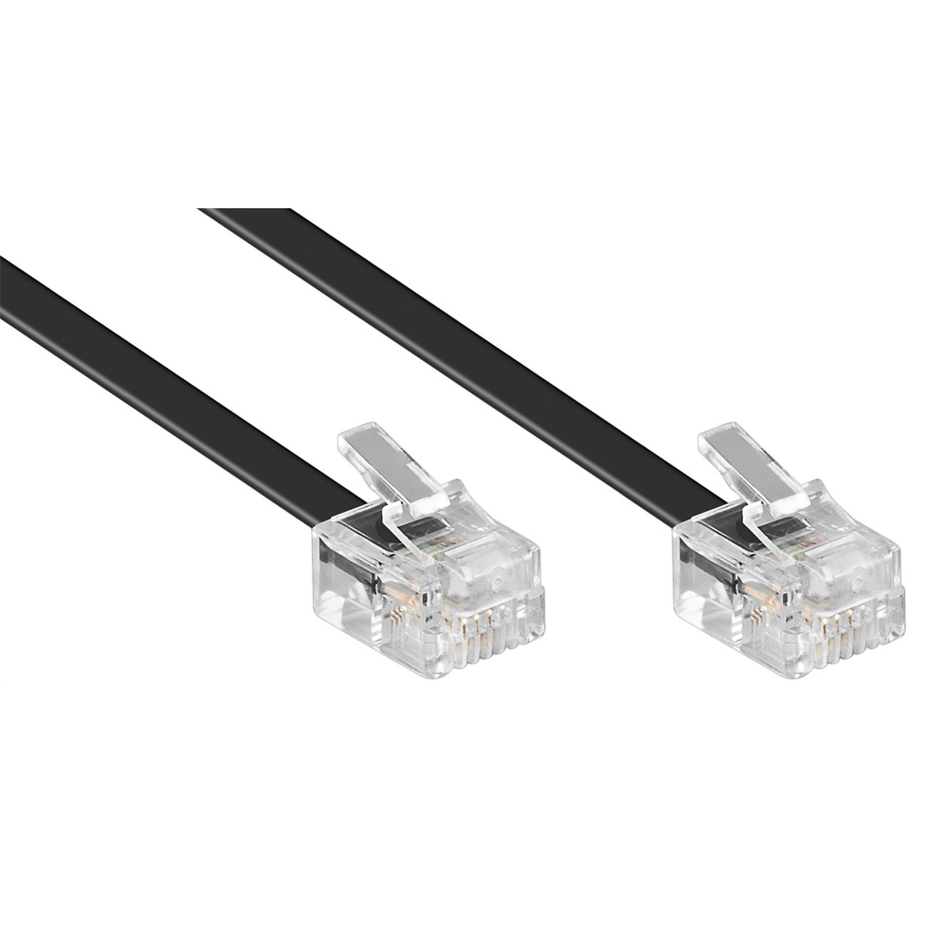 RJ11 - RJ11 telefoonkabel / zwart - 2 meter