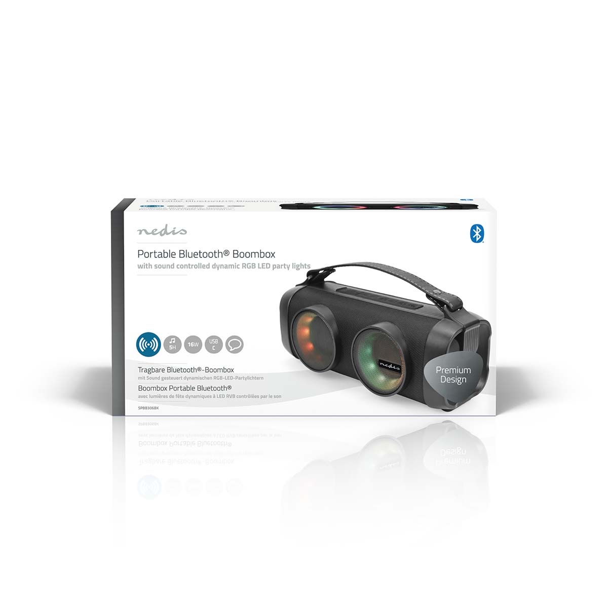 Nedis Bluetooth Party Boombox | 24W | IPX4 - Afbeelding 10