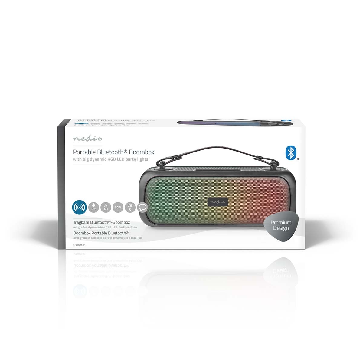 Nedis Bluetooth Party Boombox | 45W | IPX5 - Afbeelding 10