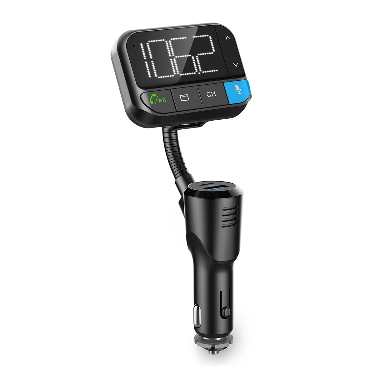 Nedis FM-transmitter | Bluetooth, Micro SD en USB | carkit | USB-A en USB-C PD laden - Afbeelding 2