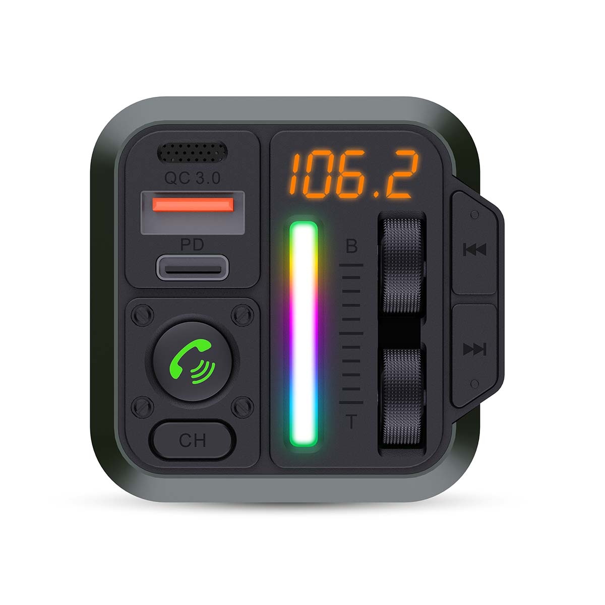 Nedis FM-transmitter | Bluetooth | carkit | USB-A QC en USB-C PD laden - Afbeelding 3