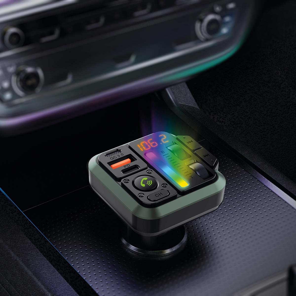 Nedis FM-transmitter | Bluetooth | carkit | USB-A QC en USB-C PD laden - Afbeelding 4