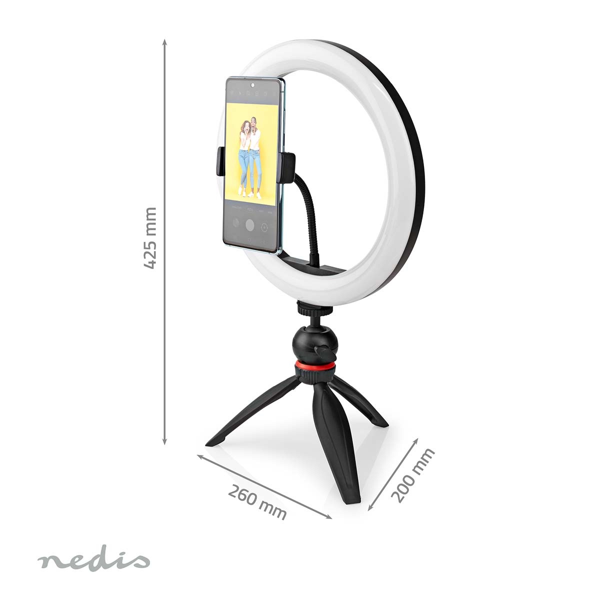 Nedis smartphone tafelstandaard met ringlicht | compact - Afbeelding 6