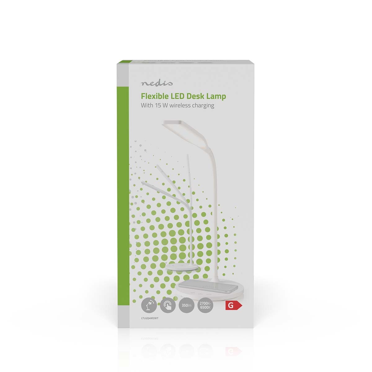 Nedis bureaulamp met draadloze Qi lader | 15W | wit - Afbeelding 9