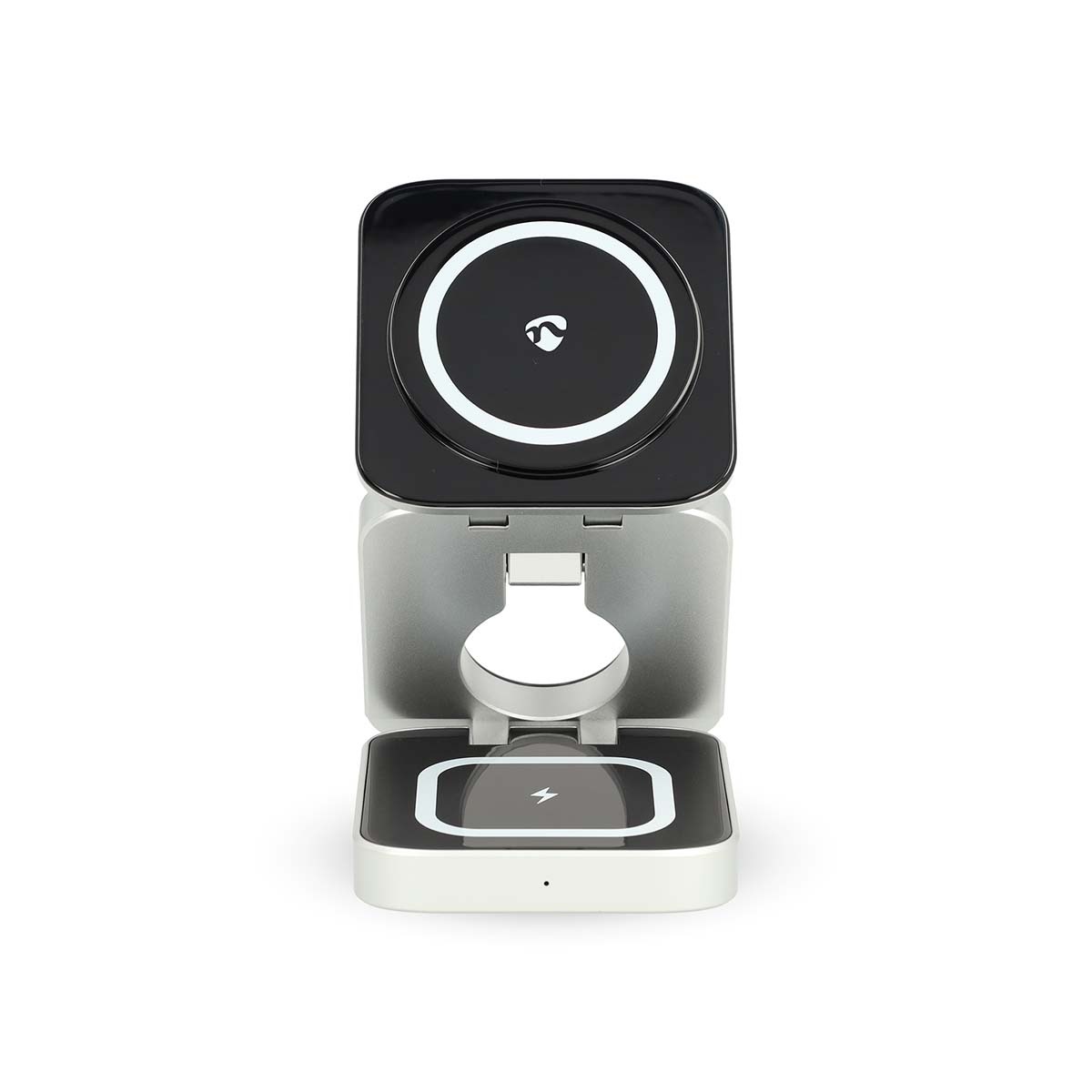 Nedis 3-in-1 draadloze Qi lader | 15W | zwart/zilver - Afbeelding 2