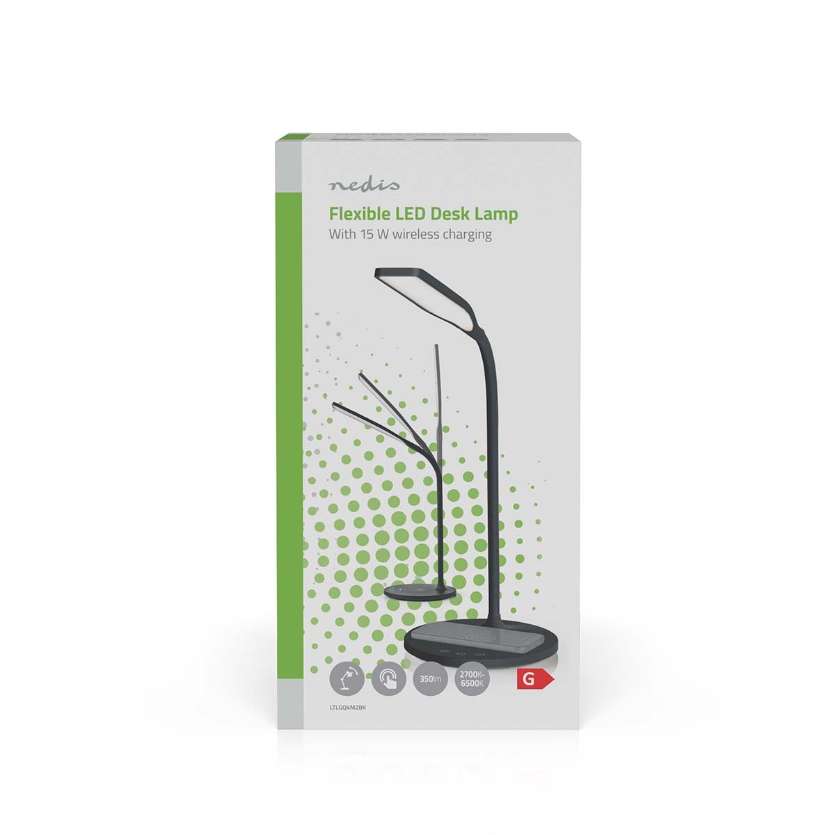 Nedis bureaulamp met draadloze Qi lader | 15W | zwart - Afbeelding 9