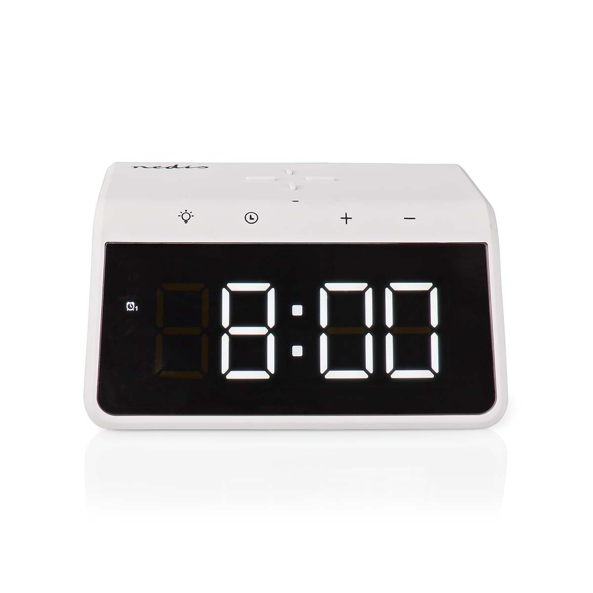 Nedis wekker met nachtlamp en draadloze Qi lader | 15W | wit - Afbeelding 3