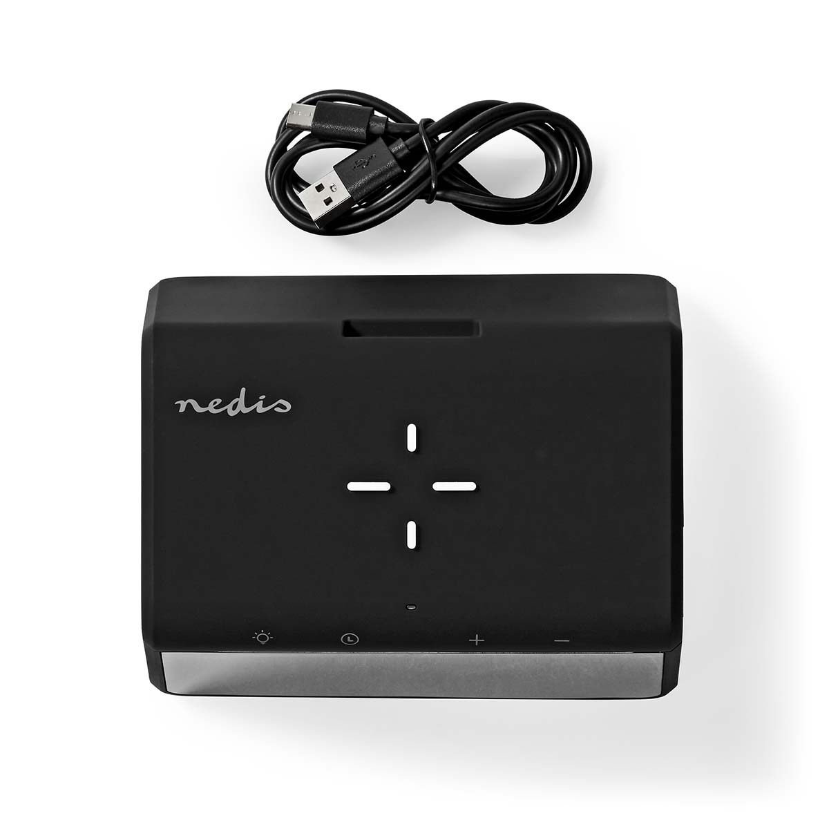 Nedis wekker met nachtlamp en draadloze Qi lader | 15W | zwart - Afbeelding 6