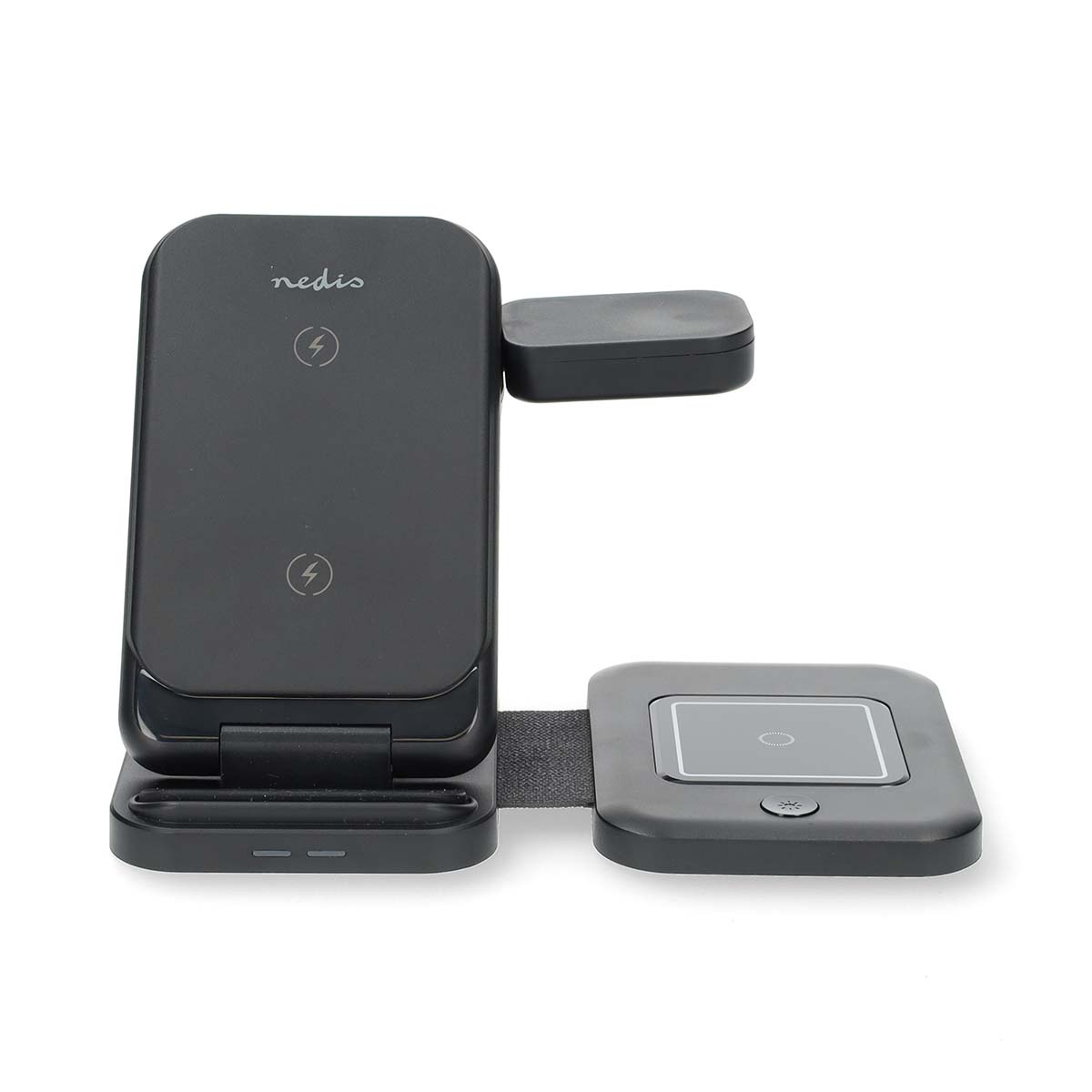 Nedis 3-in-1 draadloze Qi lader | 15W | zwart - Afbeelding 2