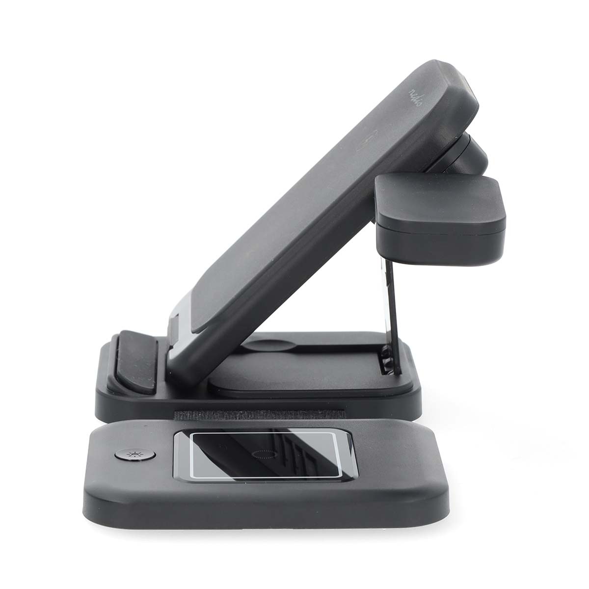 Nedis 3-in-1 draadloze Qi lader | 15W | zwart - Afbeelding 3