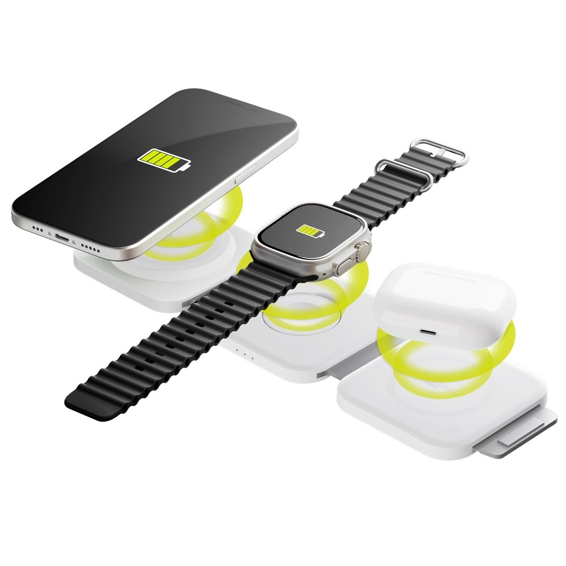 Goobay 3-in-1 draadloze Qi lader | 15W + 5W + 2,5W - Afbeelding 4