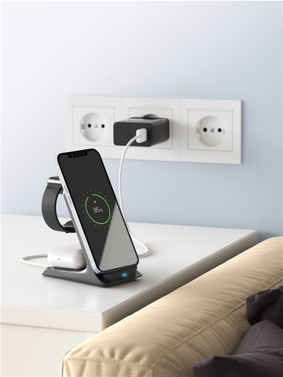 Goobay 3-in-1 draadloze Qi lader | 15W + 5W + 3,5W - Afbeelding 7