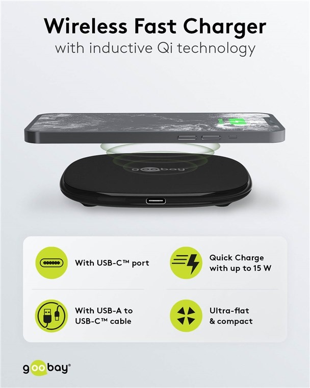 Goobay draadloze Qi lader | 15W - Afbeelding 2