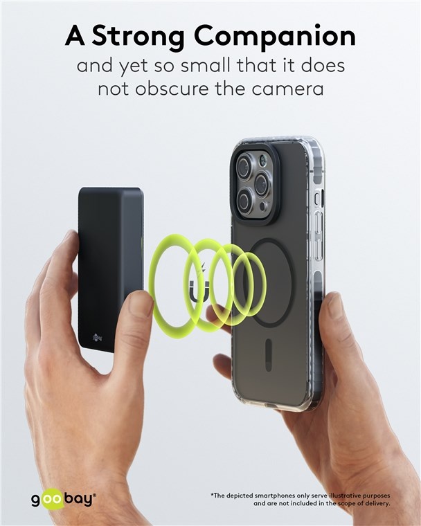 Goobay powerbank | draadloos laden + USB-C PD 20W | Qi + MagSafe | 10.000 mAh - Afbeelding 5