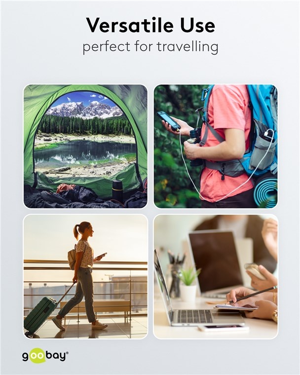 Goobay slimline powerbank | USB-A/USB-C | 10.000 mAh | zwart - Afbeelding 8