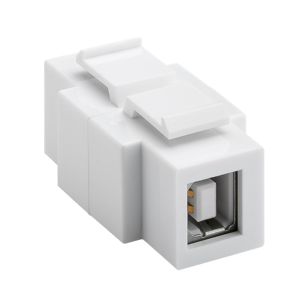USB-A - USB-B Keystone module | verticaal | dubbelzijdig | USB2.0 | wit - Afbeelding 2