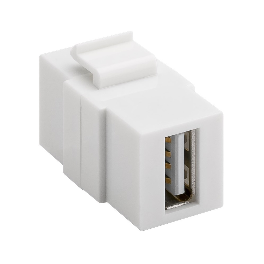 USB-A Keystone module | verticaal | USB2.0 | wit - Afbeelding 2