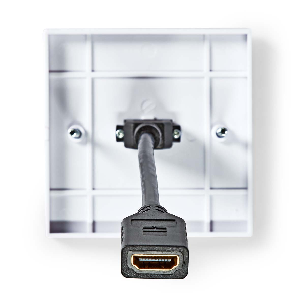 Nedis HDMI wandcontactdoos | HDMI2.0 (4K 60Hz + HDR) | wit | 0,20 meter - Afbeelding 3