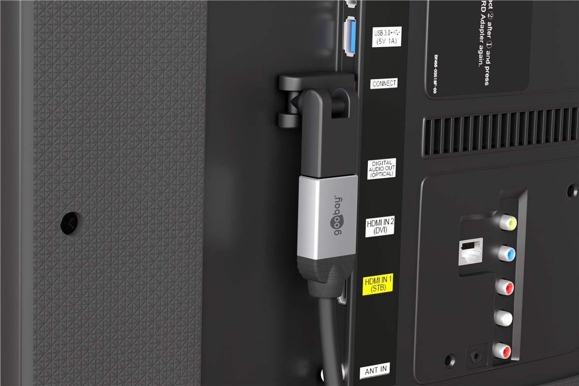 HDMI adapter | 360° roteerbaar | HDMI2.0 (4K 60Hz + HDR) | zwart - Afbeelding 4