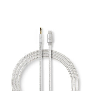 Lightning-Adapter | Apple Lightning 8-Pins | 3,5 mm Male | Verguld | 1.00 m | Rond | Nylon | Cover Window Box