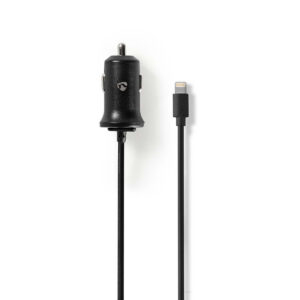 Autolader | 12 W | 1x 2.4 A | Outputs: 1 | Lightning 8-Pins Kabel | 1.00 m | Single Voltage Output