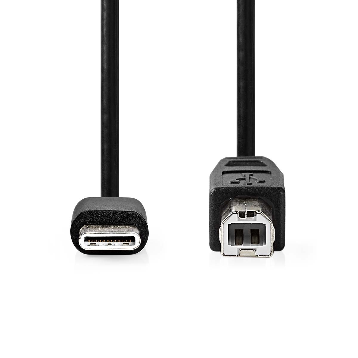 Nedis USB-C - USB-B kabel | USB2.0 | tot 2A | zwart | 2 meter - Afbeelding 2