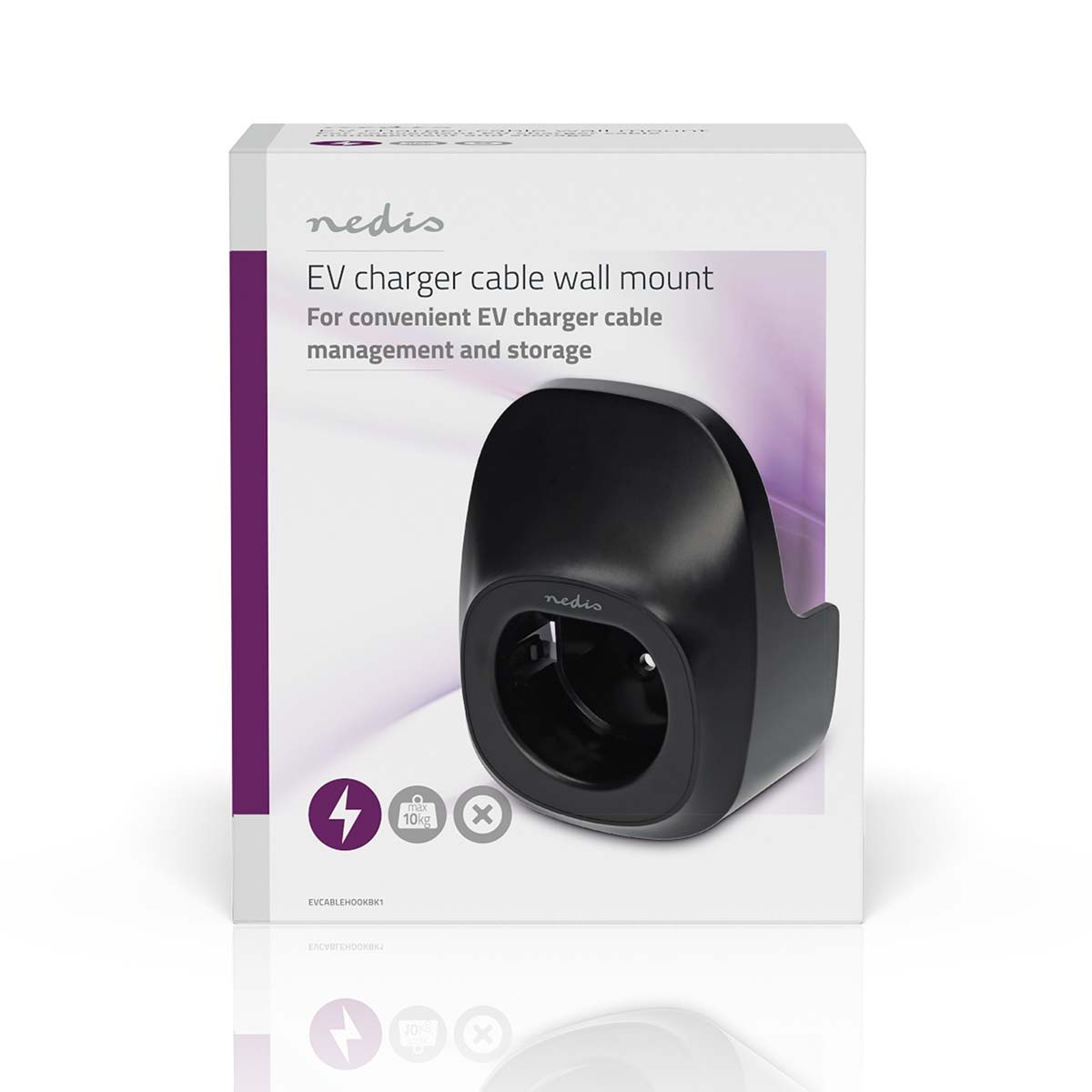 Nedis wandbeugel met kabelhouder voor EV Type 2 oplaadkabel en connector - Afbeelding 6