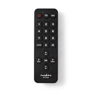 Universele Afstandsbediening | Voorgeprogrammeerd | 2 Apparaten | Disney + Button / Grote knoppen / Netflix Knop | Infrarood | Zwart