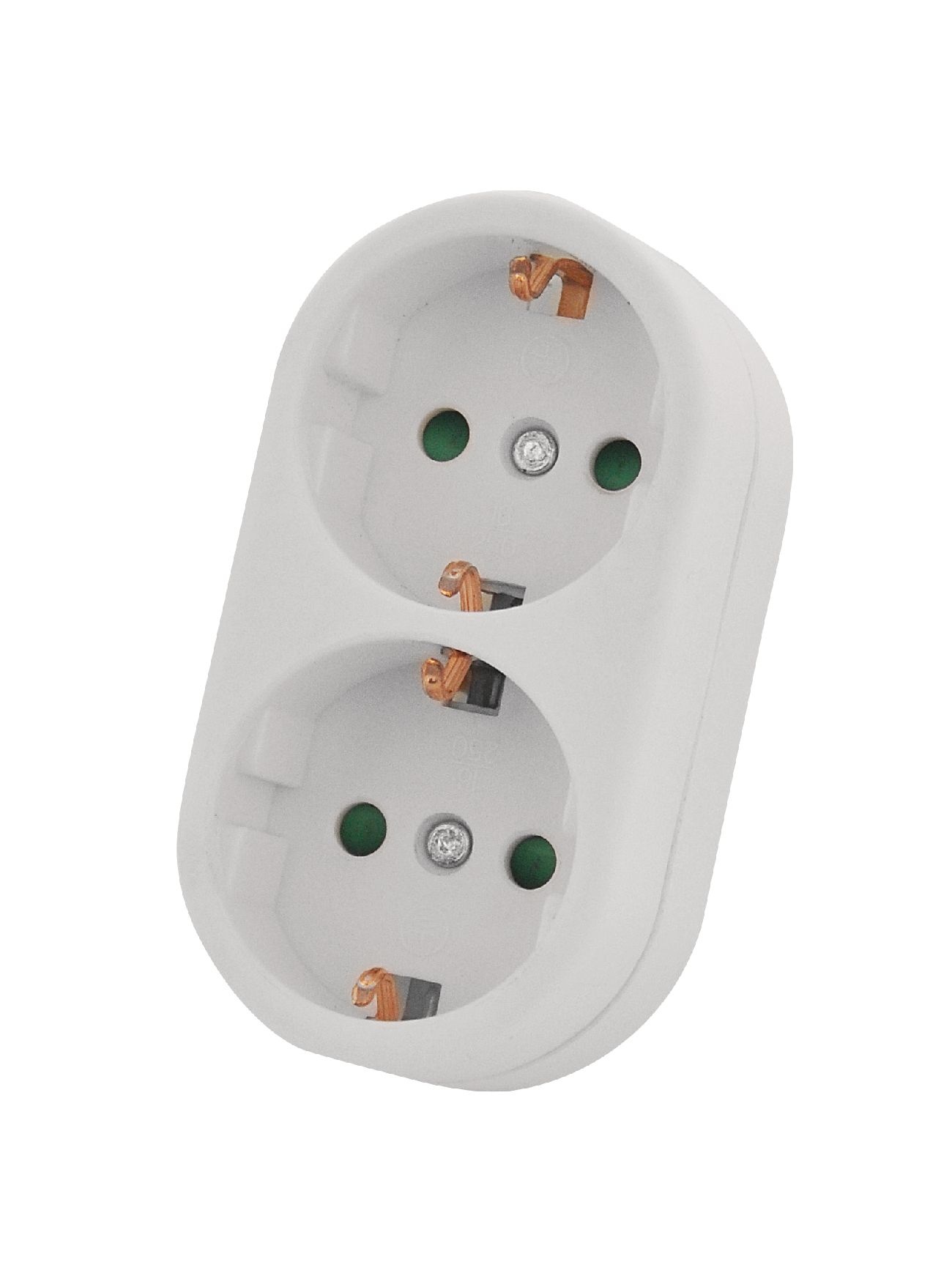Stopcontact-Splitter | Type-F (CEE 7/7) | 250 V AC 50 Hz | Randaarde stekker / Type F (CEE 7/7) | 250 V AC 50/60 Hz | 16.0 A | 3500 W | Wit