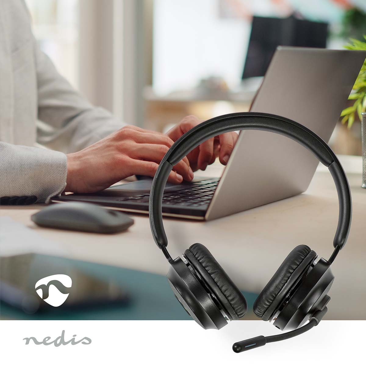 Nedis comfortabele stereo on-ear PC-headset | Bluetooth - Afbeelding 8