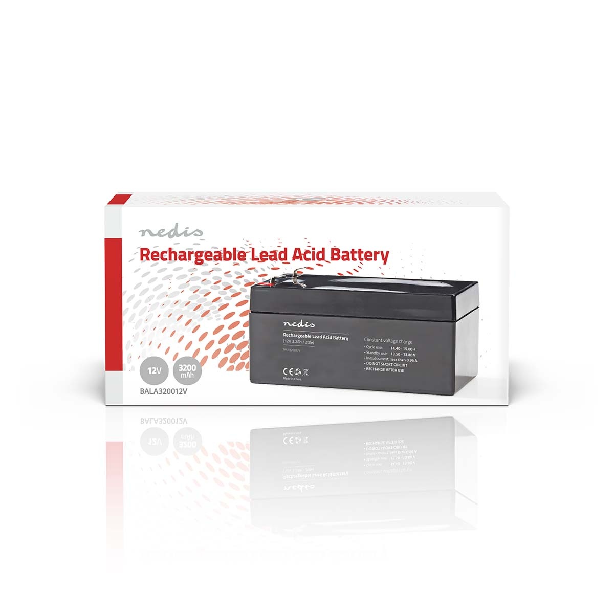 Nedis oplaadbare loodaccu | 12V | 3200 mAh - Afbeelding 5