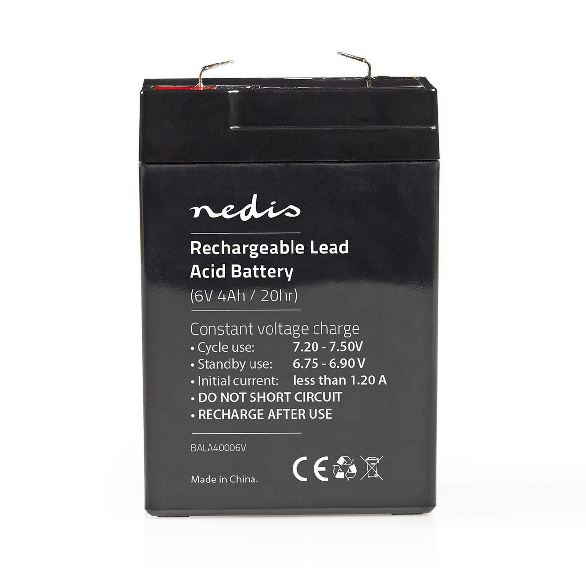 Nedis oplaadbare loodaccu | 6V | 4000 mAh - Afbeelding 2